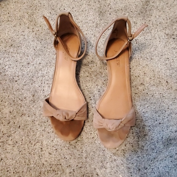 J. Crew Shoes - J crew nude wedge sandals sz 8.5